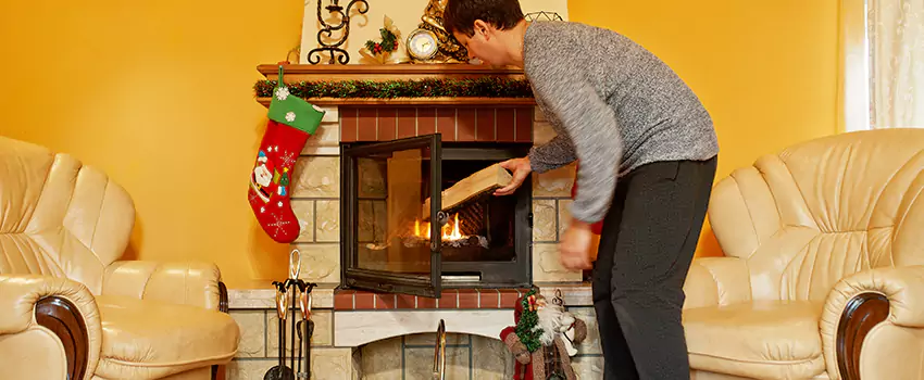 Rusted Metal Fireplace Restoration in Ladera Ranch, California